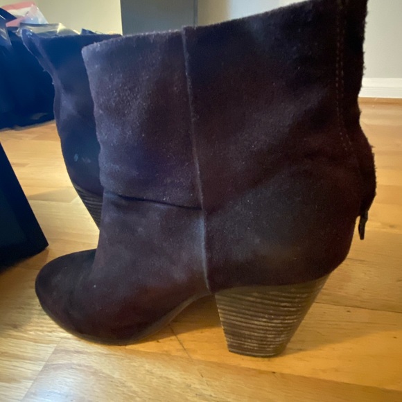 rag & bone Shoes - Rag & Bone Plum suede Booties with 3in heel size 8